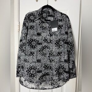 NWT The Kooples Paisley Button Up Shirt